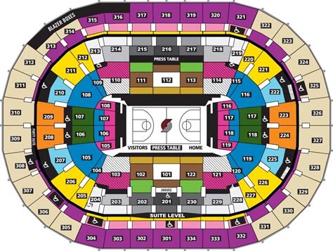 Seating Map Portland Trail Blazers with Moda Center Seating Chart With Rows # ...