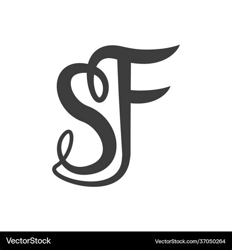 Initial letter sf logo or fs logo design Vector Image