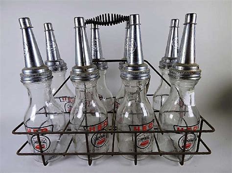 Set of 8 HEP Imperial Refineries oil bottles with