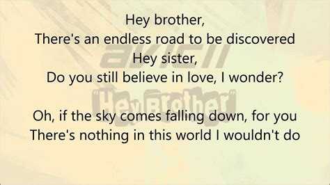 Hey Brother Lyrics