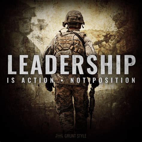 Leadership is action. Not position. #military #america