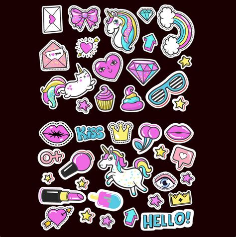 Sticker Design Cute - Stickers design with cute animals and various shapes Free ... : Sticker ...