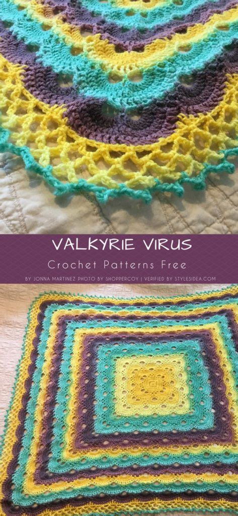 Colorful Virus Crochet Blankets - Styles Idea