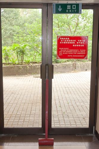 In case of emergency, break the glass door! | Holy crap this… | Flickr