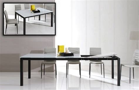 Modern Glass Dining Table set furniture in Black - White color ...