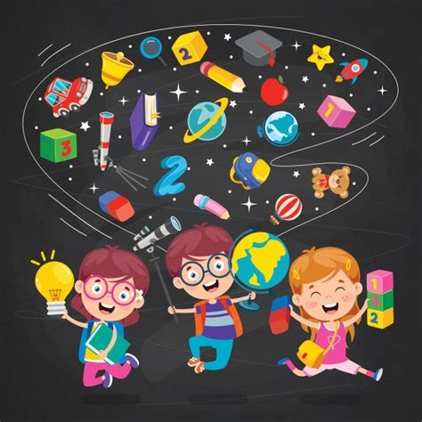 Niños de la escuela de dibujos animados ... | Premium Vector #Freepik # ...