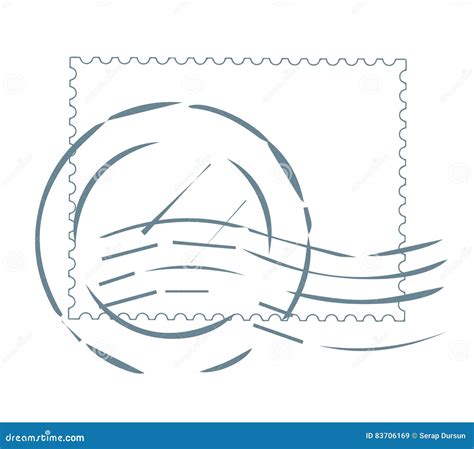 Postal Stamp Design stock vector. Illustration of postal - 83706169