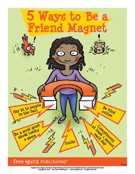 Free Classroom Poster! Help kids learn to make friends with 5 Ways to Be a Friend Magnet. Click ...