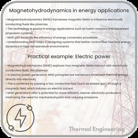 Magnetohydrodynamics in energy applications