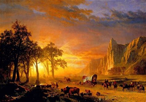 1947 - Emigrants Crossing the Oregon Trail by Albert Bierstadt - Giclee Fine Art | eBay | Albert ...