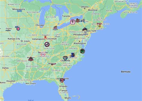 International League Teams Map with logos | International League Teams ...