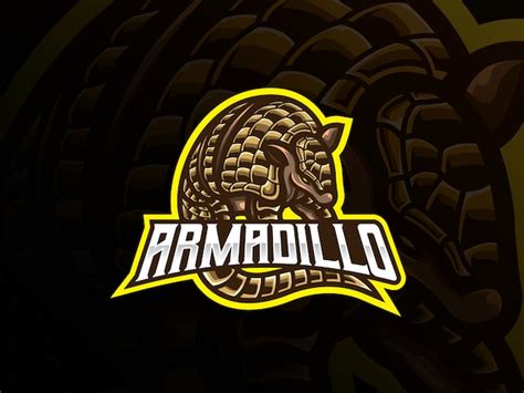 Premium Vector | Armadillo mascot sport logo design