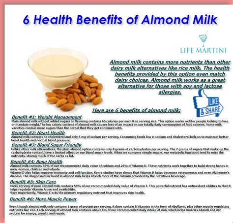 Health Benefits Of Almond Milk | Health benefits of almonds, Milk ...