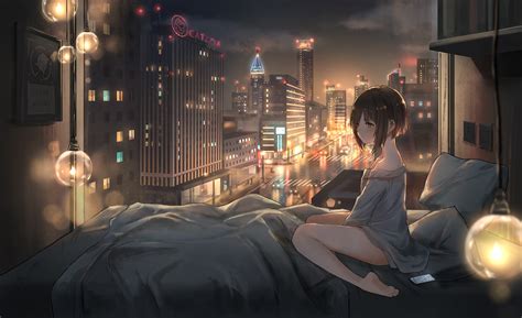 Anime Girl City Lights 4k Wallpaper,HD Anime Wallpapers,4k Wallpapers,Images,Backgrounds,Photos ...
