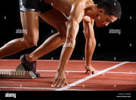 Track and field athletes in training Stock Photo - Alamy