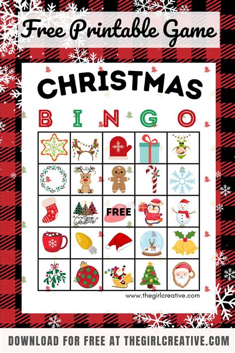 Free Printable Christmas Bingo Cards - The Girl Creative