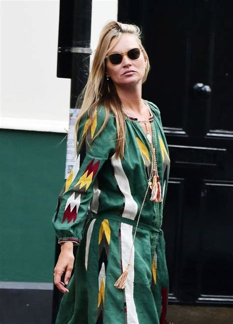Kate Moss in Colorful Dress Out in London 09/02/2022 • CelebMafia