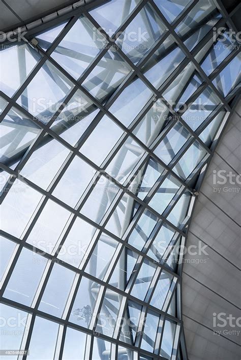 Modern Office Building Structer Reflections At Departure In Airport Terminal Stock Photo ...