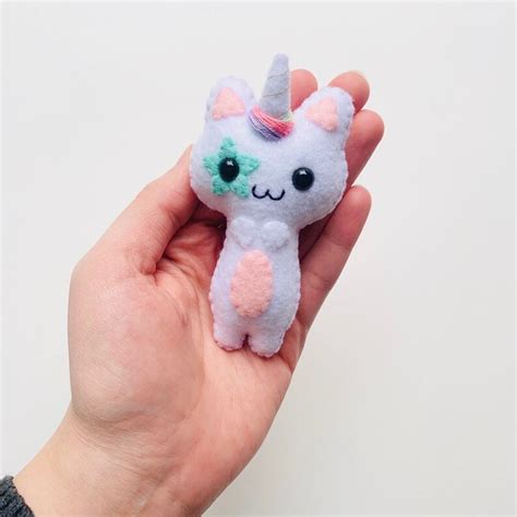 Birthday Gift for Kids Unicorn Cat Plush Miniature Custom | Etsy