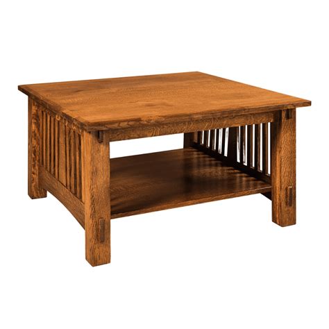 Craftsman Slat Square Coffee Table – Modern Bungalow