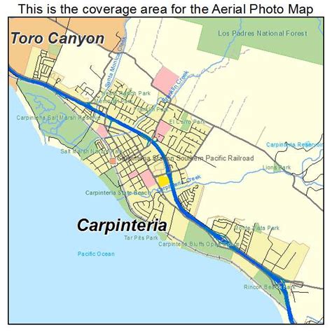 Aerial Photography Map of Carpinteria, CA California