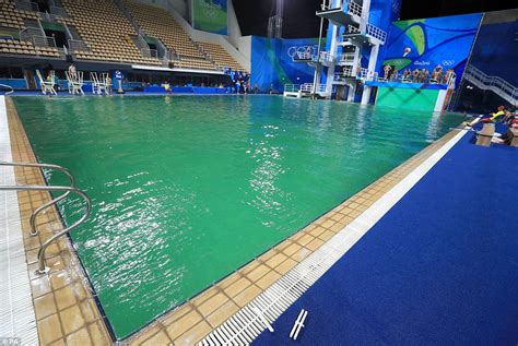 Now the Rio Olympic diving pool SHUTS after water goes green | Daily ...