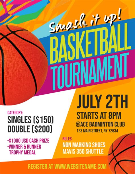 Basketball Tournament Flyer Template | PosterMyWall