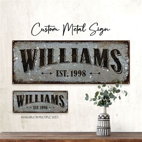 CUSTOM Rustic Metal Sign Wall Decor for Home and Office, Personalized ...