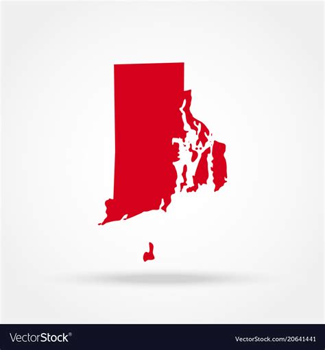 Map of the us state of rhode island Royalty Free Vector