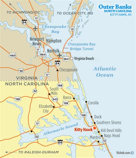 Map of Kitty Hawk, NC | Visit Outer Banks | OBX Vacation Guide