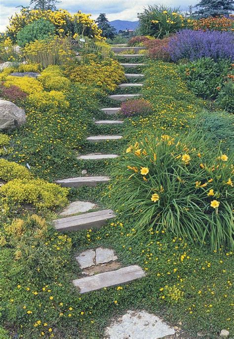 how+to+build+terraces+on+a+hillside | The most natural looking hillside with stepping stones, w ...