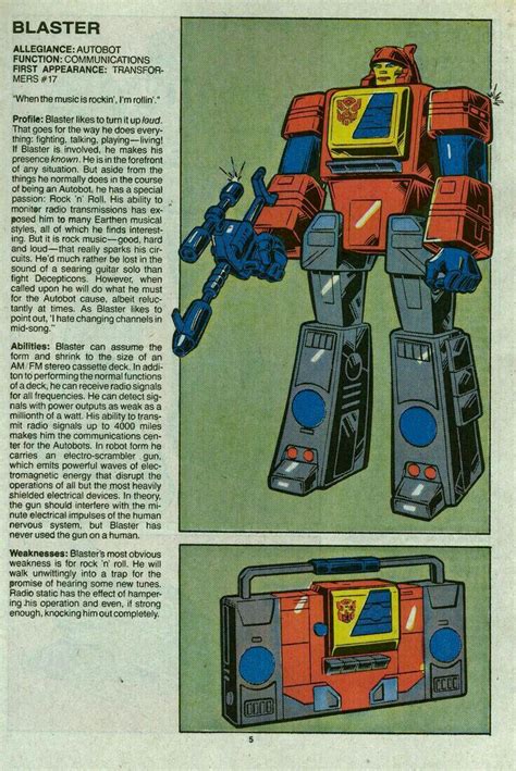 BLASTER | Transformers comic, Transformers autobots, Transformers masterpiece