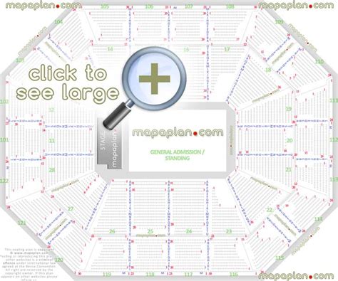 Mohegan Sun Arena seat & row numbers detailed seating chart, Uncasville ...