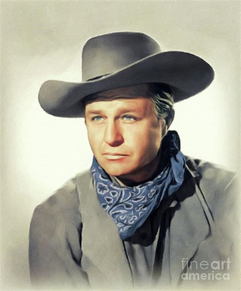 Jim Davis, Vintage Actor Painting by Esoterica Art Agency - Fine Art ...