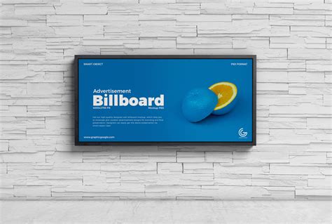 Free Advertisement Wall Billboard Mockup PSD - Graphic Google - Tasty ...