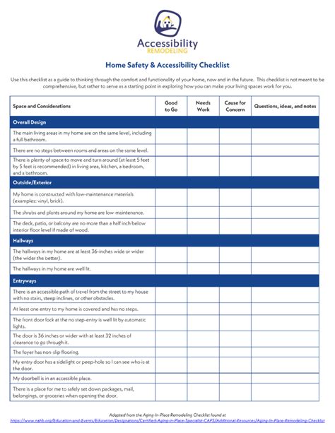 Download our Home Safety and Accessibility Checklist | Accessibility Remodeling