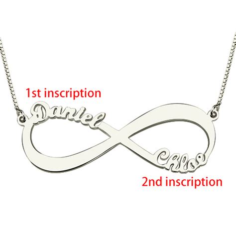 Personalized Infinity Symbol Necklace Double Name - GetNameNecklace