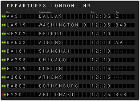 London Heathrow Airport Departures [LHR] Flight Schedules & departure