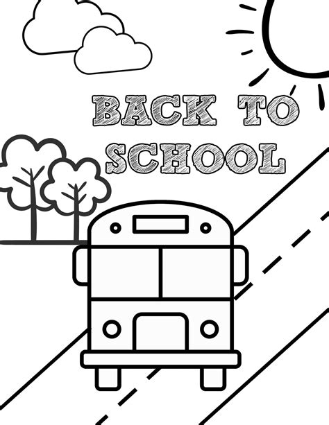 Free Back to School Coloring Pages for Kids - Amy's Balancing Act