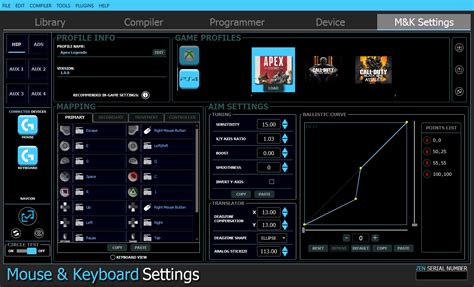 Zen Studio - M&K Settings Panel - Cronus Zen Guide