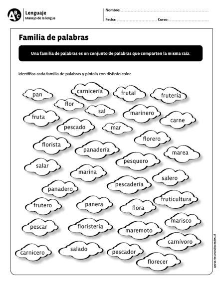 Familia de palabras | Familia de palabras, Cuaderno de lectoescritura, Lectura de palabras