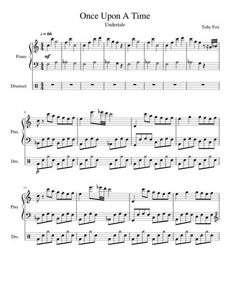 Once Upon a Time (Undertale) sheet music for Piano, Percussion download ...