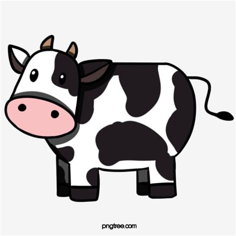 Hand Painted Cows PNG Picture, Cute White Hand Painted Cartoon Cows ...