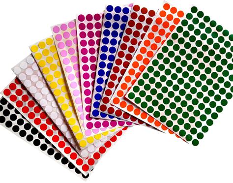 Dot stickers 3/8 inch classic colors 10mm – Royal Green Market