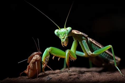 Premium Photo | European mantis and lonely praying mantis