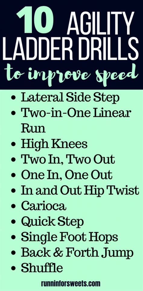 10 Agility and Speed Ladder Drills – Runnin’ for Sweets