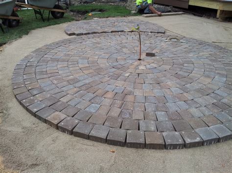 Circular Paver Patio - Modern - Patio - minneapolis - by BARRETT LAWN CARE