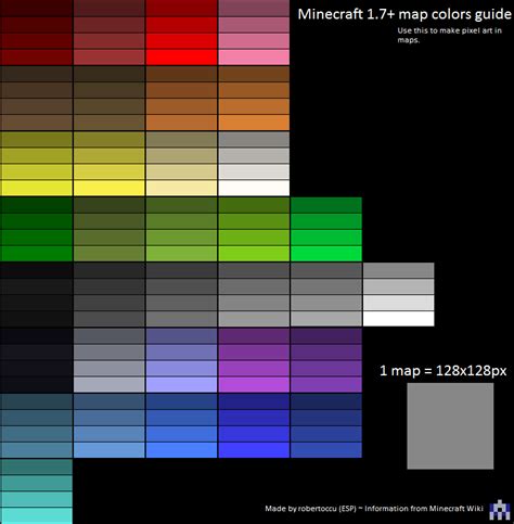 Minecraft Map Color Palette | Images and Photos finder