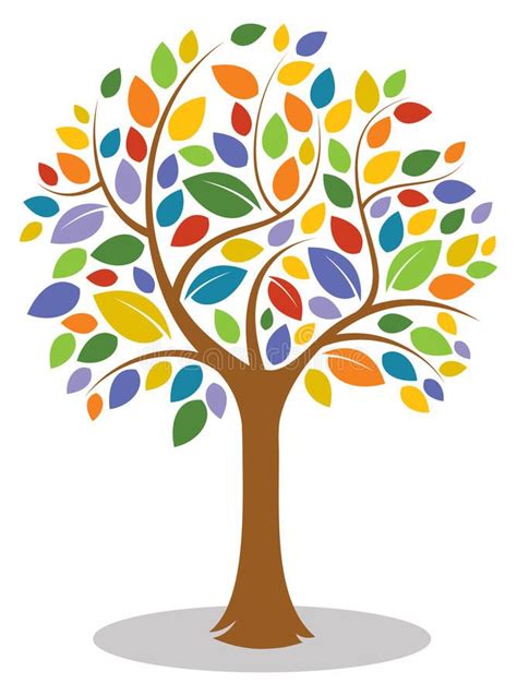 Illustration about A colorful tree logo icon. Illustration of icon, colorful, line - 31506022 ...