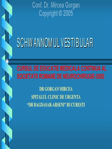 Schwanomul Vestibular | PDF